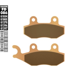 GALFER HH Sintered Brake Pads Beta / Brixton / Husqvarna / Kawasaki / Keeway 125-1200cc 85-25