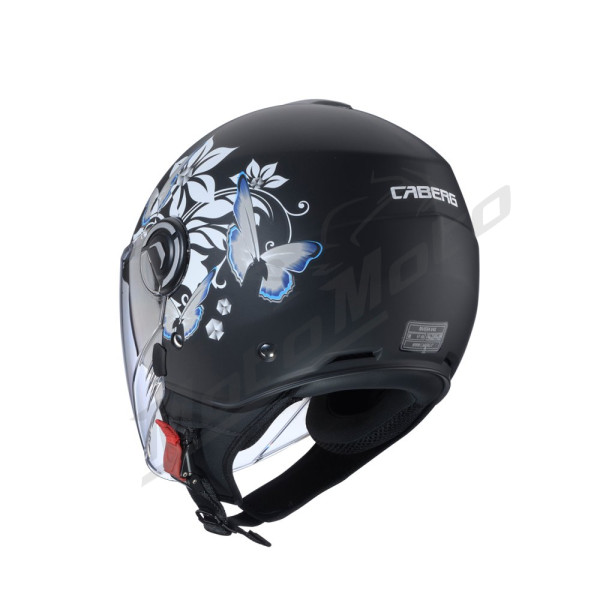 Open Jet Helmet Caberg Riviera V4X MIA Matte Black/White/Grey