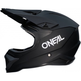 ONEAL 1Series Solid black matt motocross helmet