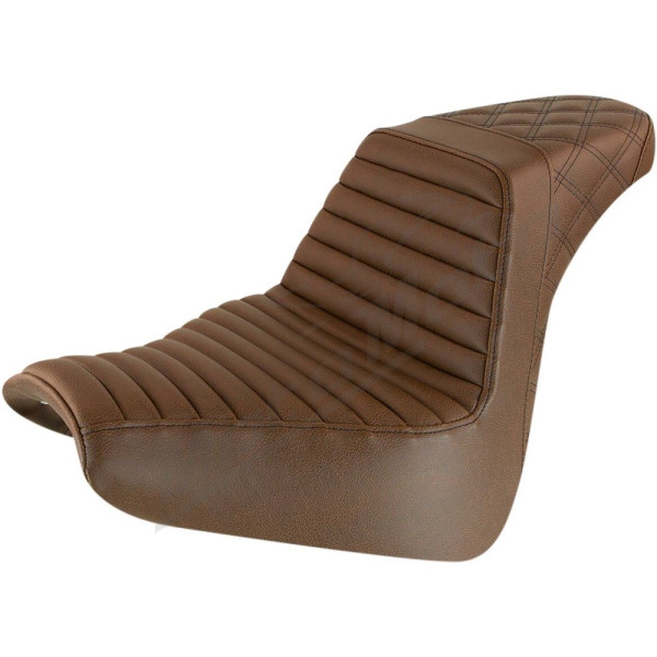 SADDLEMEN Step-U Seat Brown Harley Davidson FXBR / FXBRS 1750-1923 18-23