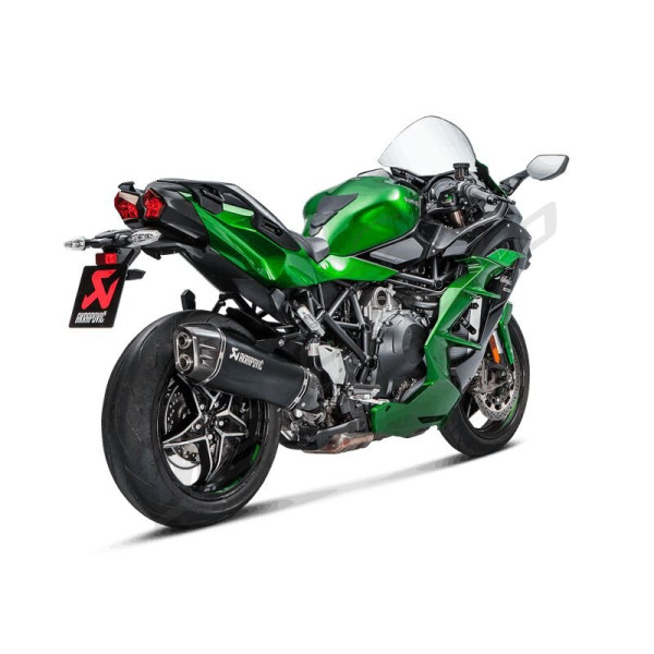 AKRAPOVIC Slip-On Line Muffler Titanium / Carbon Fiber Kawasaki H2 1000SX 18-20