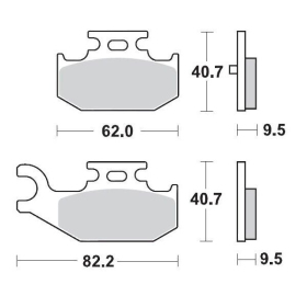 MOTO-MASTER Rear Racing Brake Pads ATV Yamaha YFM / YXR 450-700 05-15