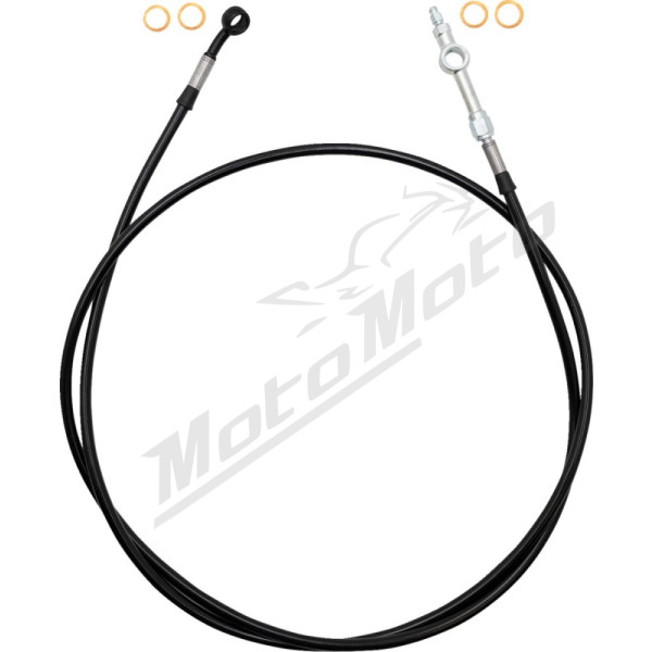 FAT BAGGERS INC. EZ Install Brake Line Black 160cm Harley Davidson FLHT / FLHTCUSE8 / FLHX / FLHXSE3 1584-1800cc 08-13