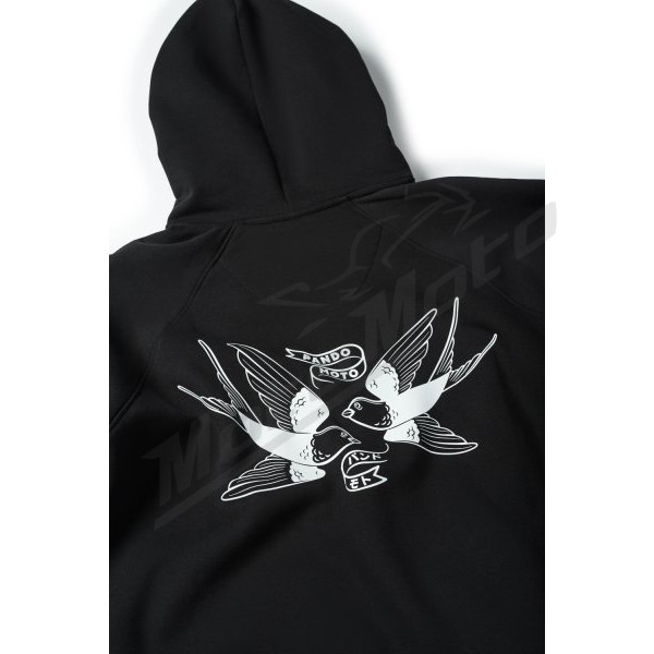 PANDO MOTO MAX TOKYO BLACK Oversized Biker Hoodie Unisex