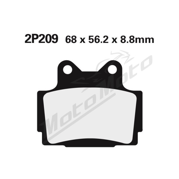 NISSIN Street Semi-Metallic Brake pads - 2P-209NS Yamaha FZ / TZR / XJ 125-600cc 84-03