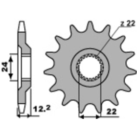 PBR Steel Standard Front Sprocket 405 - 520 ​​​​​​​APRILIA ETX / PEGASO 350-600cc 1988-1992