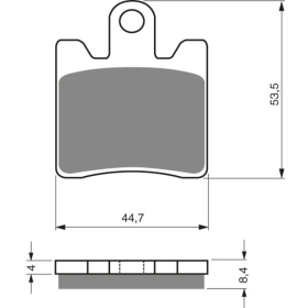 GOLDFREN stabdžių trinkelės 147 Carbon Ceramic S3 Suzuki AN250-400 Burgman 98-06
