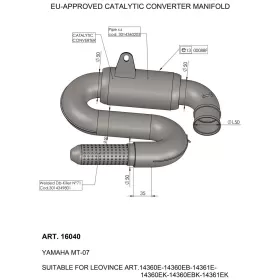 LEOVINCE Catalytic Converter YAMAHA YZF-07/MT-07 21-25