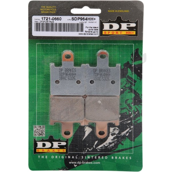 DP BRAKES SDP Sport HH+ Sintered Brake Pads Kawasaki GTR / Z / ZG / ZX-14 / ZX-6 / ZZR 600-1400c 06-21