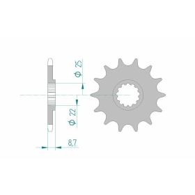 AFAM Steel Standard Front Sprocket 22505 - 520 15-16 teeth SUZUKI GS 500cc 94-07