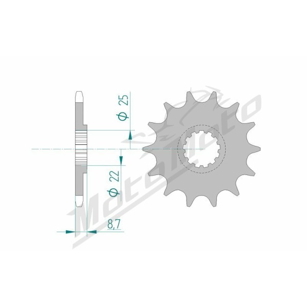 AFAM plieninė standartinė priekinė žvaigždutė 22505 - 520 15-16 dantukų SUZUKI GS 500cc 94-07