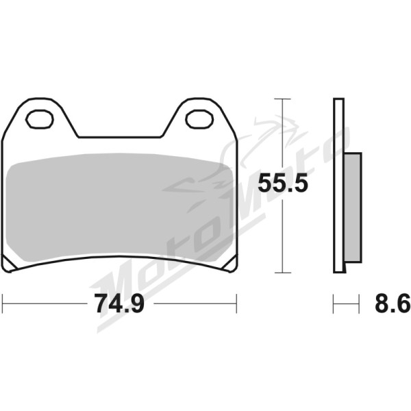 SBS DS Racing Dual Sintered Brake Pads Aprilia / Bimota / Ducati / MV Agusta 250-1000cc 97-14