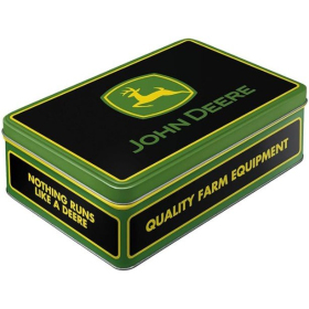 TIN BOX JOHN DEERE FARM EQUIPMENT LOGO 23x16x7cm