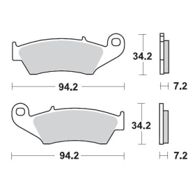 MOTO-MASTER Ceramic Front Brake Pads AJP / Honda / Kawasaki / Suzuki 125-750 93-25
