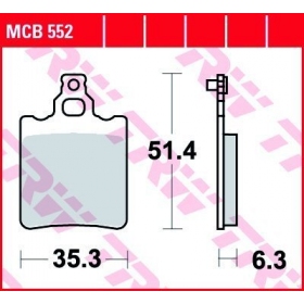 BRAKE PADS TRW MCB552 STANDARD 