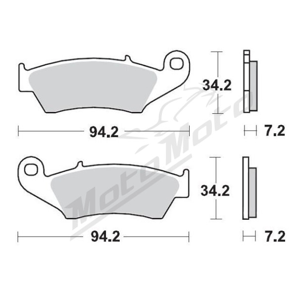 MOTO-MASTER Keraminės Priekinės stabdžių trinkelės AJP / Honda / Kawasaki / Suzuki 125-750 93-25