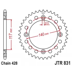 Rear sprocket JTR831