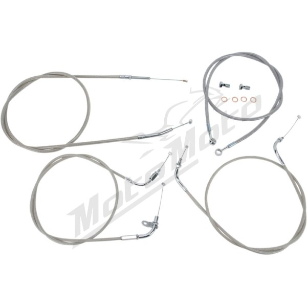 BARON Stainless Handlebar Cable/Line Kit YAMAHA XVS 650 98-11