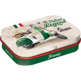 Mėtinių saldainių dėžutė VESPA ITALIAN LEGEND 62x41x18mm 4vnt.