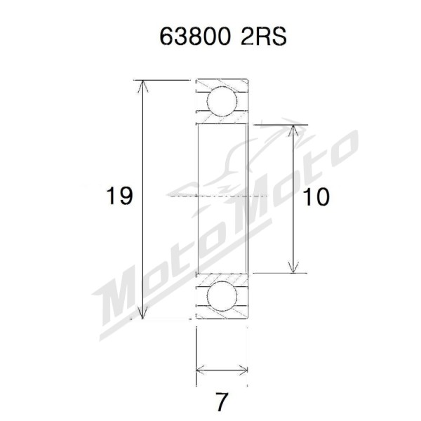 BLACK BEARING B5 guolis 10x19x7 63800-2RS