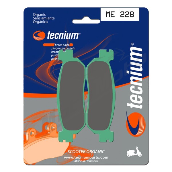 TECNIUM Scooter Organic Brake pads ME228 Yamaha / MBK 125/250 98-17