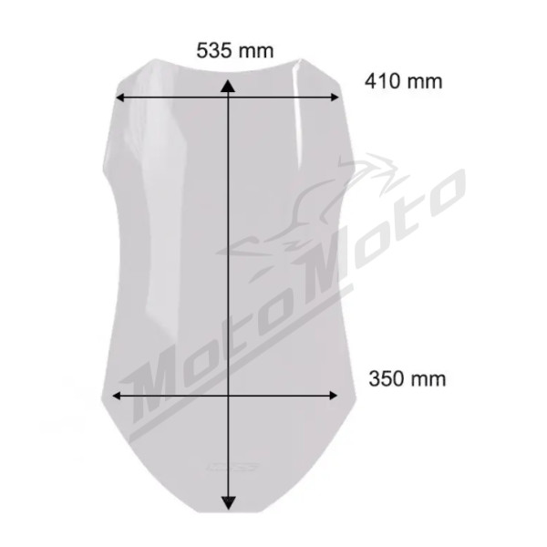 WRS Priekinis Stiklas Touring Yamaha MT-07 Tracer 2025 Tamsintas