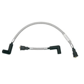 MAGNUM SHIELDING Spark Plug Wires Polished Stainless Steel Harley Davidson FLH / FLSTN / FXDL / FXSTC / FXSTSB / FXWG 1200/1340 77-99