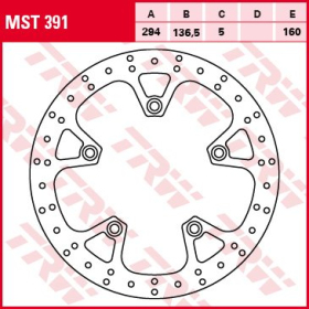 TRW Brake disc rear fixed BMW K 1200 GT 01-08