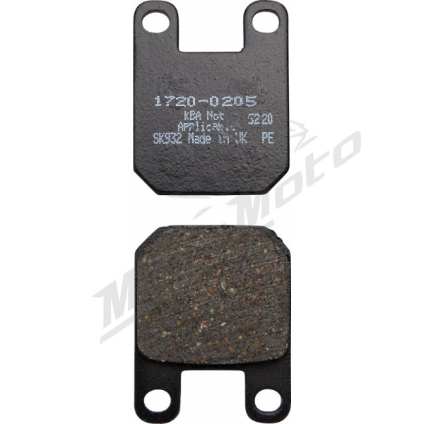 DRAG SPECIALTIES Organic Brake Pads Aprilia / Beta / Blata / Cagiva / CPI / Derbi / Gas Gas / Gilera / Malaguti / MH Duna 50-125cc 95-20