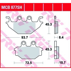  BRAKE PADS TRW MCB877SH SPORT