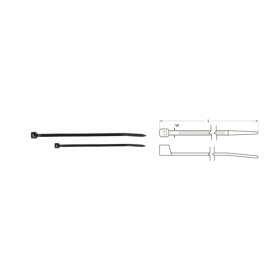 Zip Ties 2,5x100mm Black 100 pieces