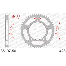 AFAM Steel Standard Rear Sprocket 428 50 teeth YAMAHA DT / MBK X-LIMIT 50cc 2002