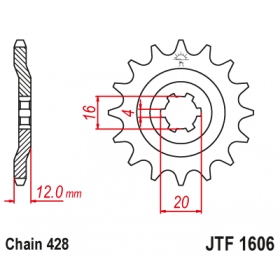 Front sprocket JTF1606