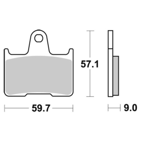 Sbs Brakepads Sintered rear Suzuki GSF / GSX-R / GSX 650-1400cc 01-07