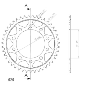 Supersprox Rear sprocket 1304.43 43t