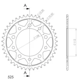 Supersprox Rear sprocket 1304.43 43t