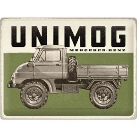 Metal tin sign MERCEDES UNIMOG 30x40