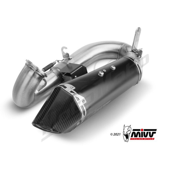 MIVV Delta Race Slip-On Muffler Black Stainless Steel Ducati Streetfighter / Panigale 955 20-24