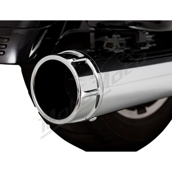 VANCE & HINES Torquer 450 Slip-On Mufflers Chrome Harley Davidson FLHR / FLHRXS / FLHTCU / FLHTKSE / FLHX / FLTRXSE 1750-1977cc 17-25