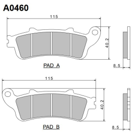 Nissin Brake Pads Honda / Kawasaki 650-1800cc 96-16