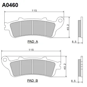 Nissin Stabdžių trinkelės Honda / Kawasaki 650-1800cc 96-16