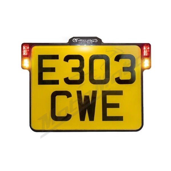 HEINZ BIKES Universal License Plate Holder With Lights