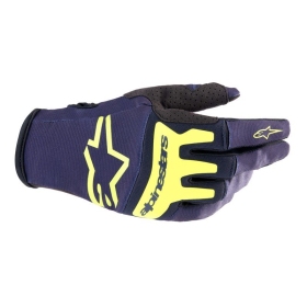 Alpinestars Glove Techstar Dark blue/Yellow Fluo
