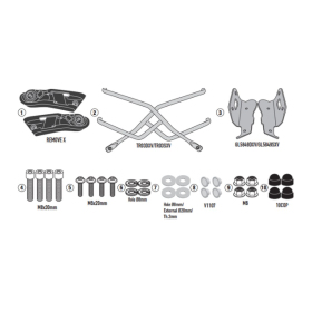 KAPPA Quick Mount Remove X Side bag rack Honda CB / CBR 650R 21-25