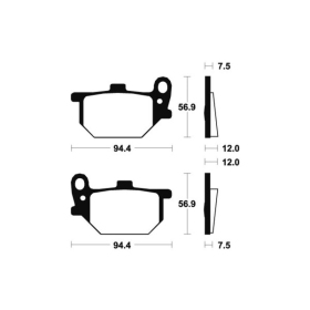 TECNIUM Street Organic Brake pads MA45 Yamaha XS / XV 400-920cc 78-83