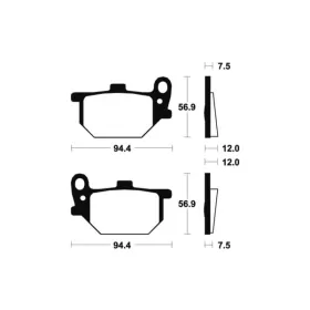 TECNIUM Street Organic Brake pads MA45 Yamaha XS / XV 400-920cc 78-83