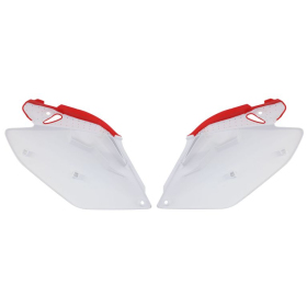 Side covers white / red CEMOTO HONDA CRF 250 2006-2008