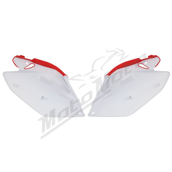 Side covers white / red CEMOTO HONDA CRF 250 2006-2008