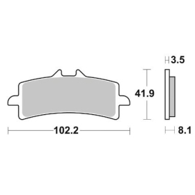 Sbs stabdžių trinkelės 841DS-2 Dual Sinter 2 APRILIA / DUCATI / HUSQVARNA / KAWASAKI / KTM / MV AGUSTA / SUZUKI / TRIUMPH