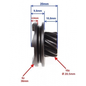 Užkūrimo karūnėlė MINARELLI HORIZONTAL / VERTICAL / SUZUKI / MORINI 50 2T 6+10dantukų